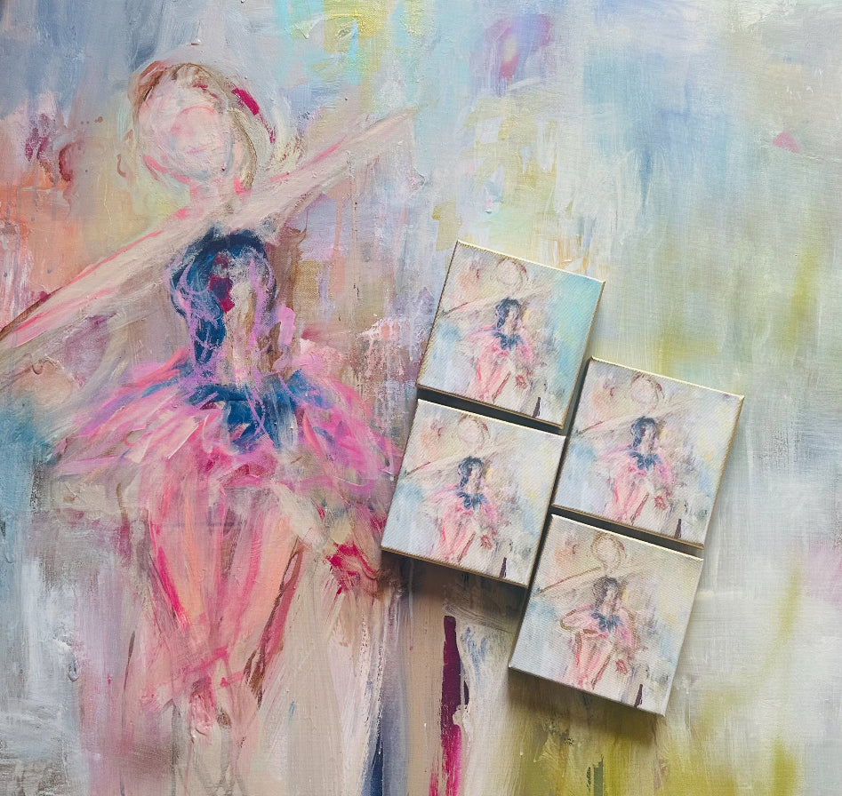 Tiny dancer 6 x 6 gallery wrapped canvas. The perfect gift for your tiny dancer recital