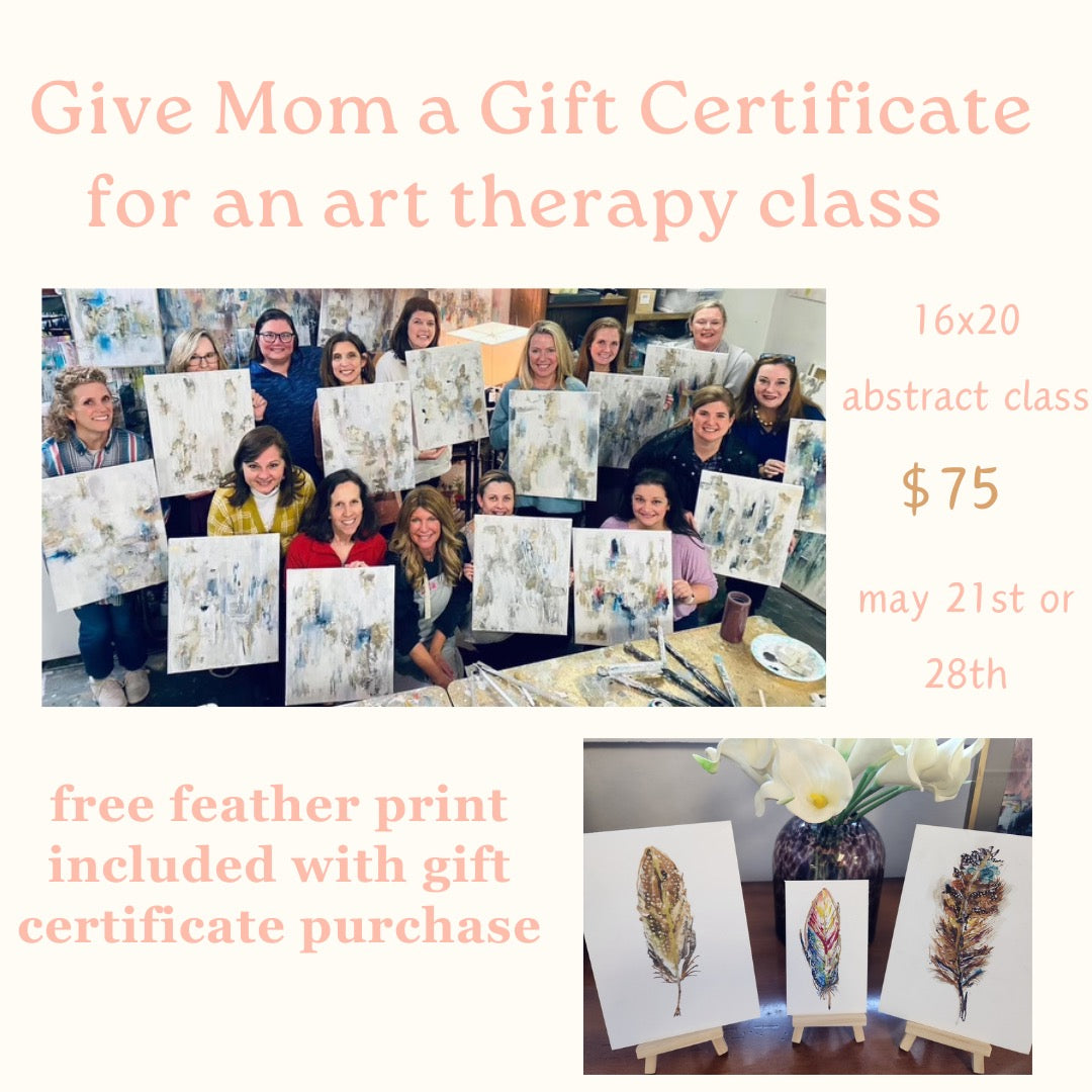 Abstract class with Shannon Mother’s Day gift certificate